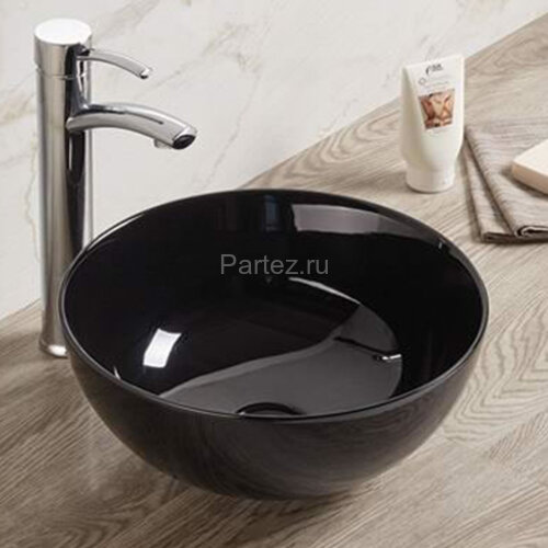 Накладная раковина melana mln-107b (черная)