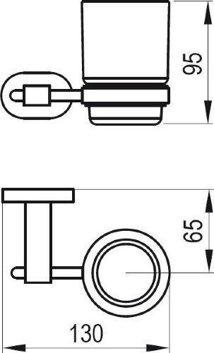 Стакан для зубных щеток с держателем Ravak Chrome CR 210.00 хром (X07P188)