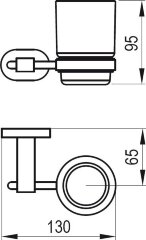 Стакан для зубных щеток с держателем Ravak Chrome CR 210.00 хром (X07P188)