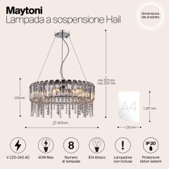 Подвесная люстра Maytoni MOD097PL-08CH