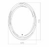 Зеркало AZARIO Нормандия 570х770 LED-подсветка с диммером, сенсорный выключатель (ФР-00000936)