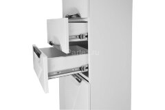 Пенал Loranto Стиль 35 с корзиной для белья, правосторонний, 350х1970х330, белый (CS00024795)