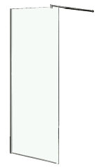 Душевая перегородка LORANTO Walk-in 100х200 регулируемый кронштейн 80-100, прозрачное стекло 8 мм, профиль хром (CS-L1020 100)