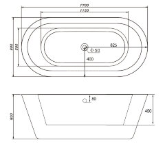 Акриловая ванна ABBER AB9213