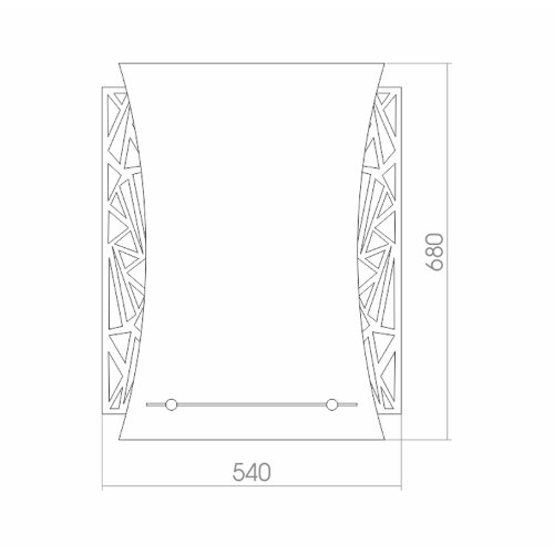 Зеркало LORANTO Искра 540х680, с полкой