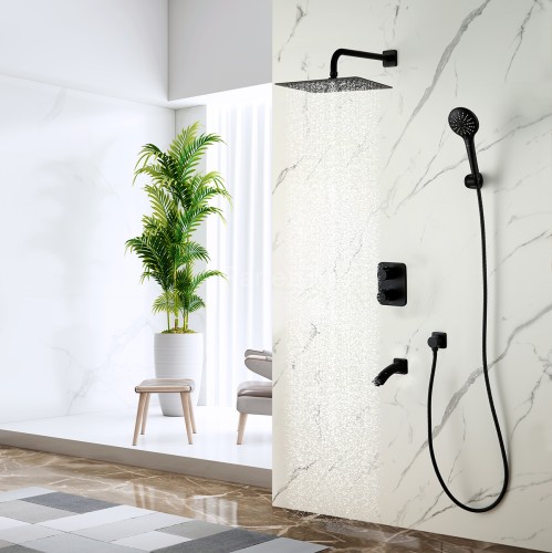 Смеситель Lemark Bronx LM3742BL для ванны и душа термостатический, встраиваемый