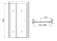 Душевая дверь Gemy New Rockcoco S03191C