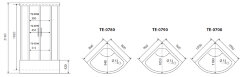 Timo eco TE-0780 душевая кабина (80*80*218), шт