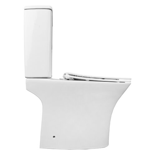 Унитаз-компакт Azario FRETTA SQUARE 650х340х790 напольный, безободковый с бачком и сиденьем микролиф