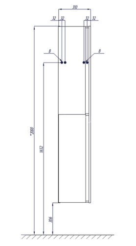 Пенал подвесной AQUATON Рене Белый/Грецкий орех (1A222003NRC80)