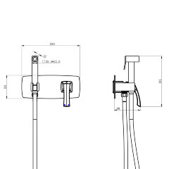 Смеситель Lemark Nubira LM6219ORB с гигиеническим душем, встраиваемый