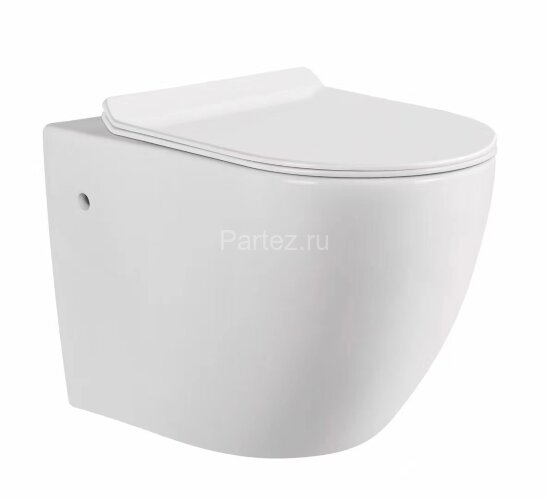 Сет LORANTO Инсталляция с кнопкой Line хром глянец + унитаз CANTO с сиденьем микролифт (4501+7322+CS