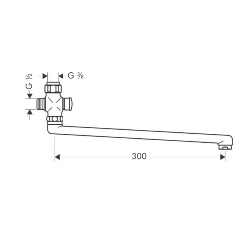 14495000 Длинный поворотный излив, 300 мм