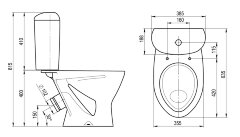 Унитаз-компакт Santeri Версия напольный, с сидением стандарт (1.P401.5.S00.00B.F)