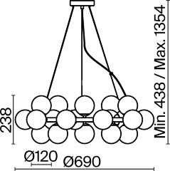 Подвесной светильник Maytoni MOD548PL-25G