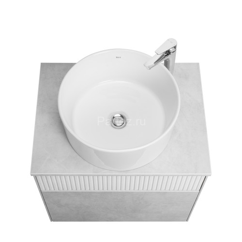 Тумба под раковину AQUATON Марбл 60 600х460х530 подвесная, Слэйт/Белый матовый (1A276101MH4C0)