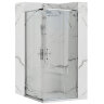 Душевое ограждение Loranto NEO 90x90x190 прозрачное закаленное стекло 5 мм, профиль серебро, без поддона (CS-21809)