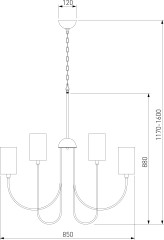 Подвесная люстра Eurosvet 60164/10 черный