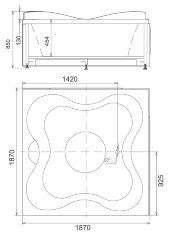 Акриловая ванна Gemy G9089 O L