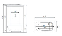 Timo eco TE-0750 душевая кабина (148*80*218), шт