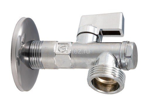 Кран шаровой угловой с фильтром для подключения с/т приборов 1/2"x1/2" VALTEC
