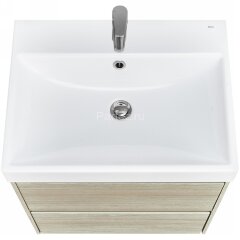 Тумба под раковину Roca Ona 600 подвесная, 2 ящика, светлый дуб (A857613512)