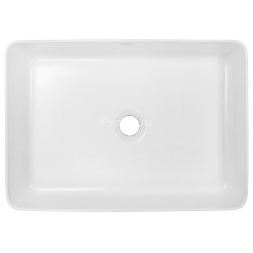 Раковина-чаша Creo Ceramique 500х350х120 накладная, прямоугольная, керамика, белый матовый (PU3500MR