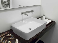 Раковина-чаша Creo Ceramique 500х350х120 накладная, прямоугольная, керамика, белый матовый (PU3500MR