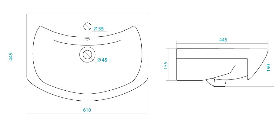 Раковина Santek "Балтика-60", белая (1.WH11.0.246)
