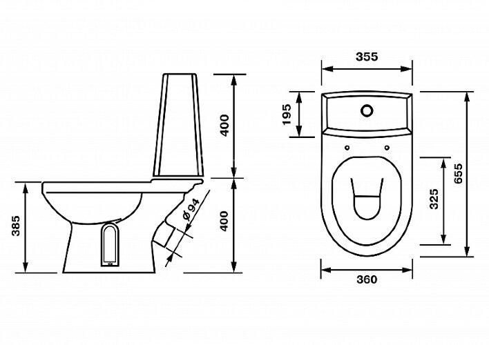 Унитаз-компакт Леда Премиум, сиденье с микролифтом, белый (45901130055)