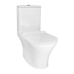 Унитаз-компакт Azario Verde 650х380х790 напольный, безободковый, с быстросъемным сиденьем микролифт 