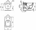 Унитаз подвесной Ideal Standard i.life S безободковый, технология RimLS+, глубокий смыв. Короткая пр