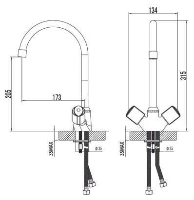Смеситель для кухни Lemark Merkado LM2305C
