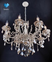 Подвесная люстра Eurosvet 3281/8 белый с золотом