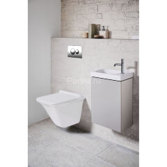 Кнопка смыва Loranto механическая, двойная, хром глянцевый