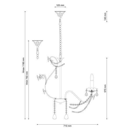 Подвесная люстра Lucia Tucci Fiori di rose 186.8