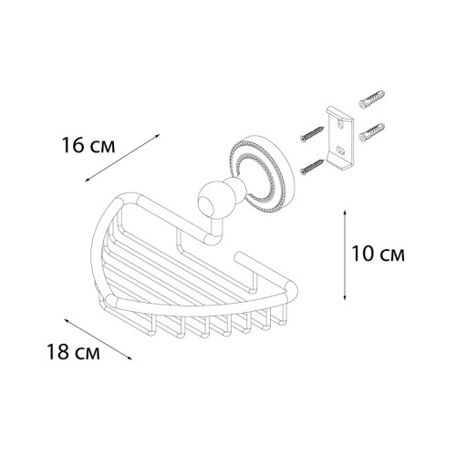 Мыльница Fixsen Style, Хром (FX-41109)