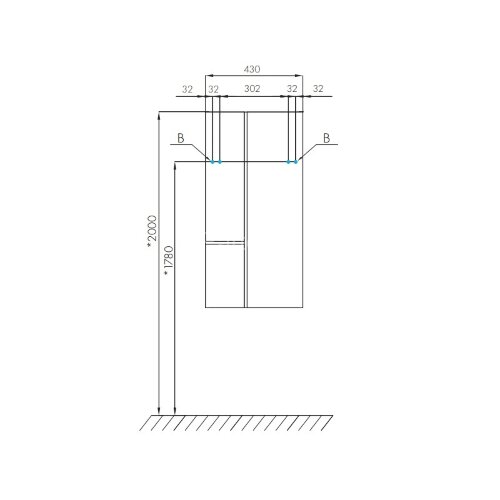 Шкафчик AQUATON Мишель подвесной, дуб фьорд/дуб рустикальный (1A243903MIX30)