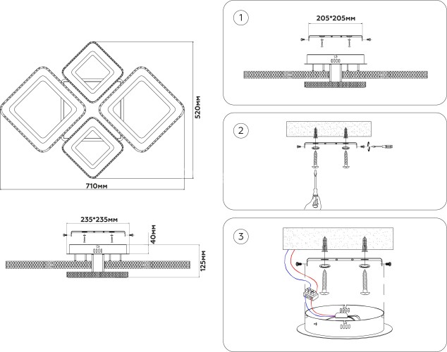 Потолочная люстра Ambrella FA8878