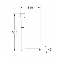 Бачок пластиковый AZARIO 375x125x410 с соединительной трубой, белый (AZ-215)