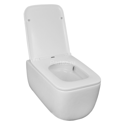 Унитаз подвесной AZARIO FLAVIA 515х360х360 слив "Торнадо", быстросъемное сиденье микролифт (AZ-0076-