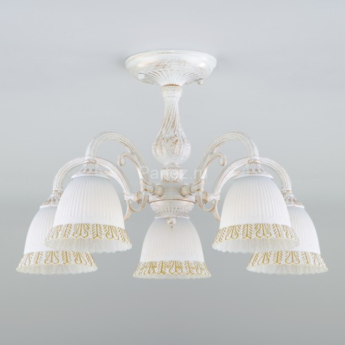 Потолочная люстра Eurosvet 60107/5 белый с золотом