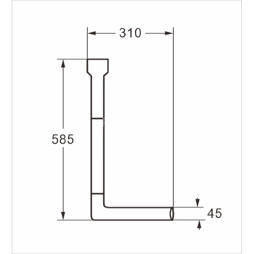 Бачок пластиковый AZARIO 375x115x390 с соединительной трубой, белый (AZ-214)