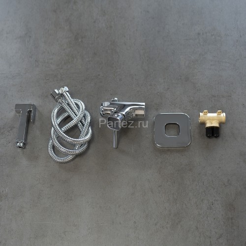 Смеситель Lemark Solo LM7173C с гигиеническим душем, встраиваемый