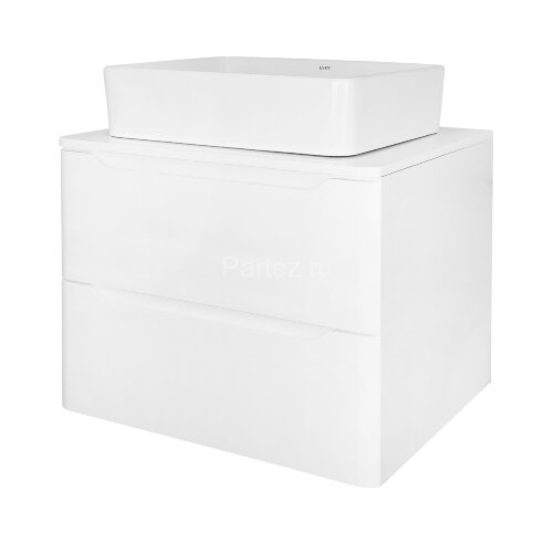 Тумба Azario LOTOS 60/2 600х460х500 подвесная, без раковины, белый глянцевый (CS00084142)