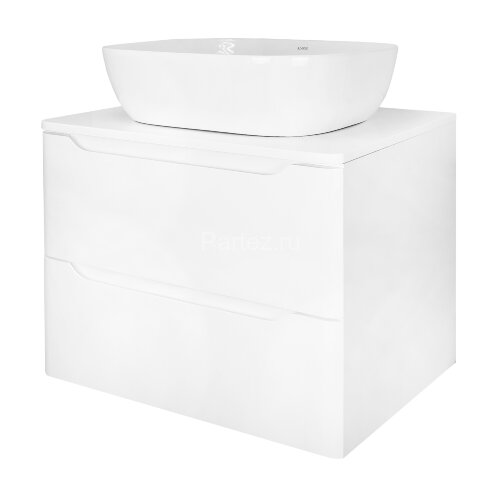 Тумба Azario LOTOS 60/2 600х460х500 подвесная, без раковины, белый глянцевый (CS00084142)