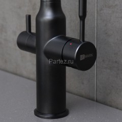 Смеситель Lemark Expert LM5083BL-Black для кухни c гибким изливом, с подключением к фильтру с питьев