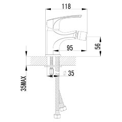 Смеситель Lemark Plus Shape LM1708C для биде
