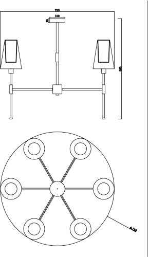 Потолочная люстра Freya FR5196PL-06BBS