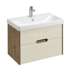Тумба под раковину AQUATON Оливия 80 Бежевый/Дуб веллингтон (1A283101OLVG0)